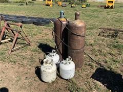 Propane Tanks, Torch & Work Table 