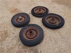 6.00-16 Tires W/Spoked Rims 