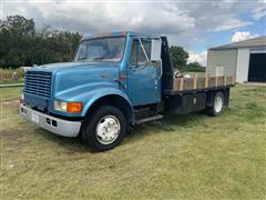 1998 International 4700 S/A Flatbed Dump Truck 