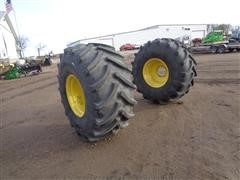 Firestone 750/65/R26 Radial DT Tires And Rims 