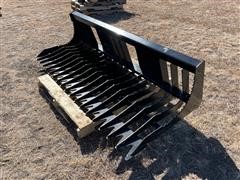 Skid Steer Rock Bucket Attachment 