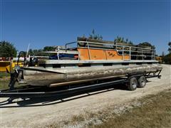 Flote Bote 28' Pontoon Boat W/Trailer 