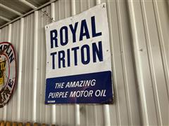 Royal Triton Metal Oil Sign 