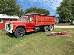 1977 Ford F750 T/A Grain Truck W/Drill Fill Auger 