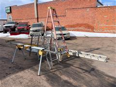 Portamate PM-7000 Miter Saw Stand & Werner Ladders 