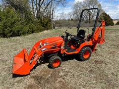 2010 Kubota BX24D MFWD Compact Utility Tractor W/Loader & Backhoe 