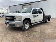 2009 Chevrolet Silverado 2500 HD 4x4 Crew Cab Flatbed Pickup 