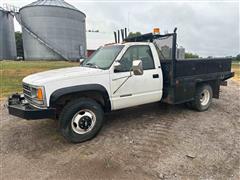 1993 Chevrolet Cheyenne 3500 4x4 Flatbed Service Pickup 