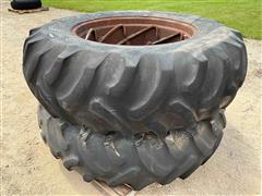 Goodyear 18.4-34 Tires On Spin Out Rims 