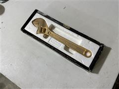 Craftsman Gold Electroplated 12" Adjustable Wrench 