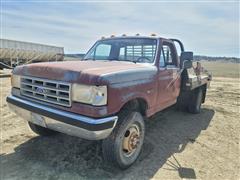 1989 Ford F350 Bale Bed 1-Ton 4x4 Pickup 