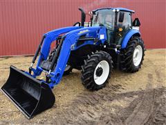 2021 New Holland TS6.140 MFWD Tractor W/Loader 