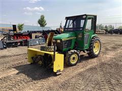 2000 John Deere 4400 MFWD Compact Utility Tractor W/Attachments 