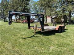 1996 Specially Constructed 192 X 80 T/A Gooseneck Flatbed Trailer 