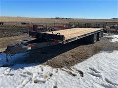 1992 Econoline TR-1230A (Rated 20-Ton) T/A Flatbed Trailer w/ Air Brakes 