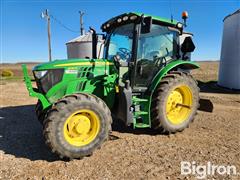 2019 John Deere 6130R MFWD Tractor W/6' Rear Blade 