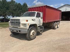 1989 Ford F800 T/A Grain Truck 