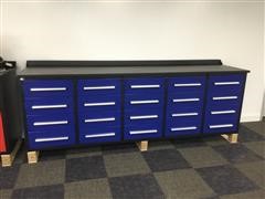 2021 20 Drawer Blue Tool Work Bench 