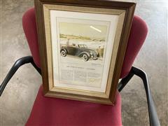 Ford V8 Framed Sales Ad 