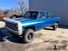 1989 Chevrolet K3500 Cheyenne 4x4 Crew Cab Pickup 