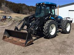 1998 New Holland TV140 4WD Bi-Directional Tractor W/Loader 