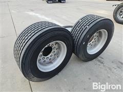 445/50R22.5 Super Singles On Aluminum Rims 