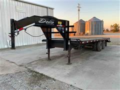 2010 Delta T/A Gooseneck Flatbed Trailer 