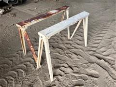 Pair Of Foldable Sawhorses 