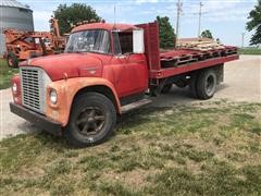 1966 International Loadstar 1600 S/A Flatbed Dump Truck W/Stake Sides 