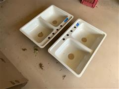 Double Porcelain Sinks 
