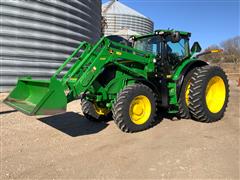 2013 John Deere 6170R MFWD Row Crop Tractor W/H360 Loader 