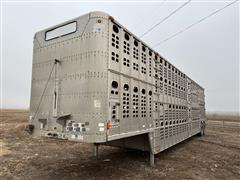 2001 Wilson PSDCL-302 T/A Aluminum Livestock Trailer 