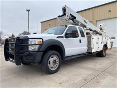 2014 Ford F550 Super Duty 4x4 Extended Cab Bucket Truck 
