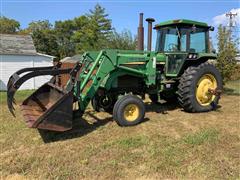 1980 John Deere 4440 2WD Tractor W/Grapple Loader 