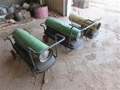 John Deere (3) Kerosene Fired Portable Heaters 