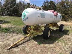 1000-Gallon Anhydrous Tank On Running Gear 
