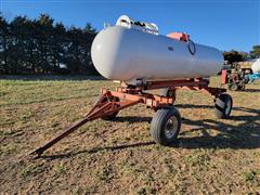 1000 Gallon Anhydrous Ammonia Nurse Tank On Running Gear 