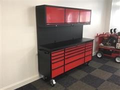 2021 Suihe 72” Tool Chest Red W/Upper Cabinets 