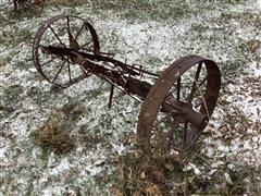 Wooden Axle W/Steel Wheels 