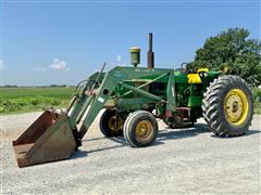 1966 John Deere 4020 Diesel 2WD Tractor W/Loader 