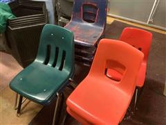 Assortment Of Plastic School Chairs 