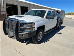 2018 Chevrolet Silverado 3500 HD LT 4x4 Crew Cab Flatbed Service Truck 