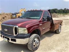 2006 Ford F350 XL Super Duty 4x4 Flatbed Pickup 