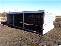 Beckman Lumber Portable 3 Stall Open Front Calf Shelter 