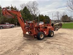 DitchWitch 4010DD 4x4 Trencher W/Backhoe & Backfill Blade 