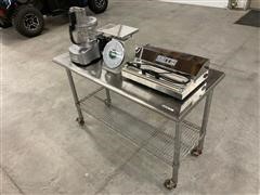 Cabelas CG-15 Vacuum Sealer, Food Scale, Food Processor, & Processing Table 