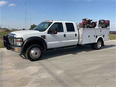 2010 Ford F550 XLT Super Duty 4x4 Crew Cab Service Truck 