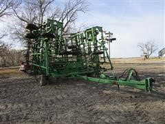 1999 John Deere 985 50' Double Fold Field Cultivator W/5 Bar Harrow 