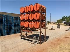 Oil Storage Shelving Unit W/pump & Valves 