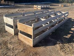 Bottomless Wooden Feed Bunks 